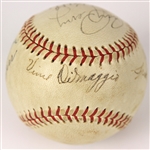 1949-50 Far West League Multi Signed Baseball w/ 8 Signatures Including Vince DiMaggio & More (JSA)