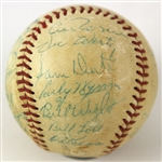1956 Cleveland Indians Team Signed OAL Harridge Baseball w/ 28 Signatures Including Bob Feller, Larry Doby, Al Lopez & More (JSA)