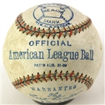 1918-24 Reach Official American League Baseball (MEARS LOA)
