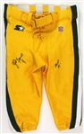 1995 Brett Favre Green Bay Packers Signed Game Worn Uniform Pants (MEARS LOA/JSA) MVP Season w/ 18" x 26" Framed Team COA