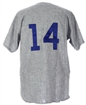 1969 Ernie Banks Chicago Cubs Signed Mitchell & Ness High Quality Reproduction Road Jersey (JSA)