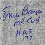1969 Ernie Banks Chicago Cubs Signed Mitchell & Ness High Quality Reproduction Road Jersey (JSA)
