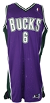 2005-06 Andrew Bogut Milwaukee Bucks Signed Game Worn Road Jersey (MEARS LOA/JSA)