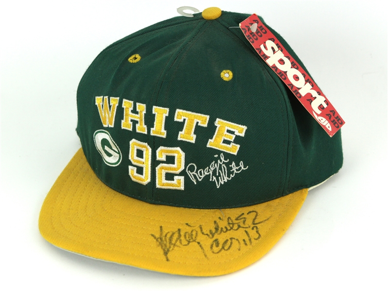 1993-98 Reggie White Green Bay Packers Signed Cap (JSA)
