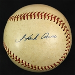1961 Hank Aaron Milwaukee Braves Signed ONL Giles Game Used Baseball (MEARS LOA/JSA)