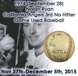 1974 (September 28) Nolan Ryan California Angels Signed OAL MacPhail Game Used Baseball (MEARS LOA/JSA) Ryans 3rd Career No Hitter
