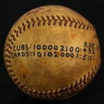 1949 (April 24) Ted Wilks St. Louis Cardinals ONL Frick Sportsman's Park Game Used Victory Baseball (MEARS LOA)