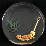 1996 Milwaukee Brewers Miller Park Groundbreaking Paper Weight w/ Stadium Dirt (MEARS LOA)