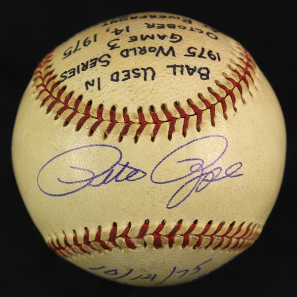 1975 (October 14) Pete Rose Cincinnati Reds Signed ONL Feeney Riverfront Stadium World Series Game Used Baseball (MEARS LOA/JSA)