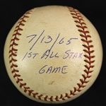 1965 (July 13) Pete Rose Cincinnati Reds Signed OAL Cronin Metropolitan Stadium All Star Game Used Baseball (MEARS LOA/JSA) Rose's 1st All Star Game
