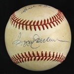 1986 (April 18) Reggie Jackson California Angles Signed OAL Brown Anaheim Stadium Game Used Baseball (MEARS LOA/JSA)