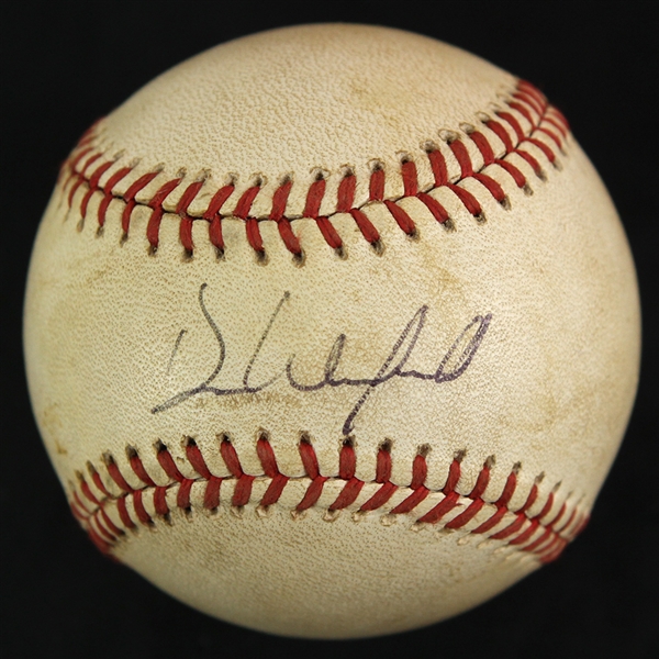 1988 (July 30) Dave Winfield New York Yankees Signed OAL Brown Exhibition Stadium Game Used Home Run Baseball (MEARS LOA/JSA/Durwood Merrill COA) 20th of Season, 352nd of Career
