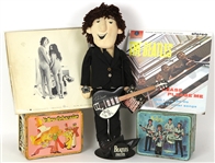 1960s-80s The Beatles Memorabilia Collection - Lot of 5 w/ John Lennon/Yoko One Two Virgins Record, Lunchboxes & More