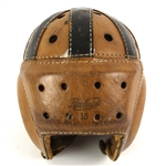 1930's Rawlings Game Worn Football Helmet w/ 8 Strap Suspension System (MEARS LOA)