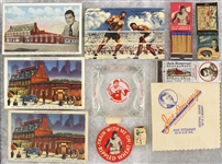 1920s-40s Jack Dempsey World Heavyweight Champion Memorabilia Collection - Lot of 11 w/ Postcards, Matchbooks, Ashtray & More
