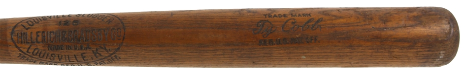 1921-28 Ty Cobb Tigers/Athletics H&B Louisivlle Slugger Professional Model Game Used Bat (MEARS A7)