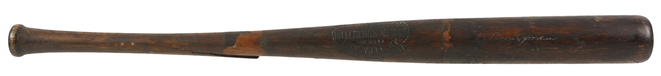 1929 Eugene Jordan H&B Louisville Slugger Professional Model Game Used Bat (MEARS LOA) Sidewritten