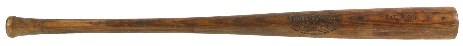1926 Patterson H&B Louisville Slugger Professional Model Game Used Bat (MEARS LOA) Sidewritten