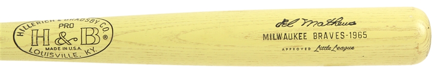 1965 Joe Torre Eddie Mathews Milwaukee Braves H&B Louisville Slugger Little League County Stadium Bats - Lot of 3 