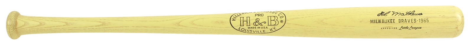 1965 Joe Torre Eddie Mathews Milwaukee Braves H&B Louisville Slugger Little League County Stadium Bats - Lot of 3 