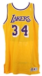 1996-97 Shaquille O'Neal Los Angeles Lakers Signed Home Jersey (MEARS LOA/JSA)