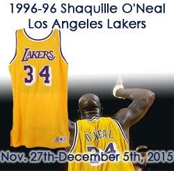1996-97 Shaquille ONeal Los Angeles Lakers Signed Home Jersey (MEARS LOA/JSA)