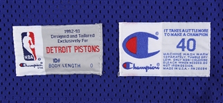 1992-93 Isiah Thomas Detroit Pistons Road Jersey (MEARS LOA)