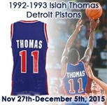 1992-93 Isiah Thomas Detroit Pistons Road Jersey (MEARS LOA)
