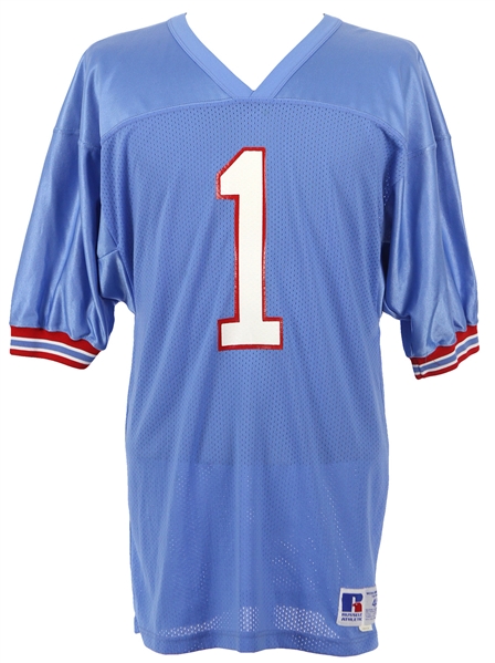 1990-93 Warren Moon Houston Oilers Home Jersey (MEARS LOA)
