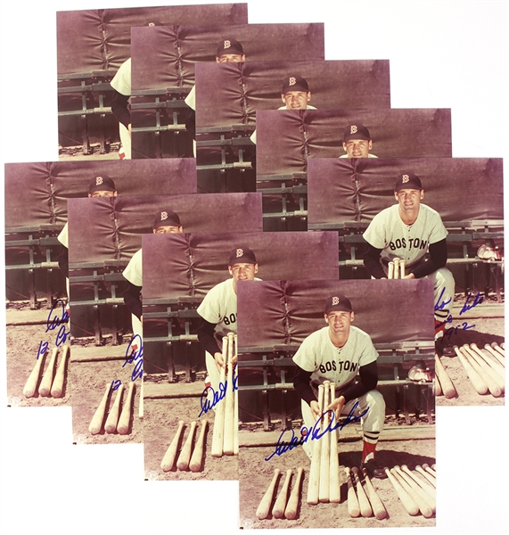 1949-52 Walt Dropo Boston Red Sox Signed 8" x 10" Photos - Lot of 9 (JSA)