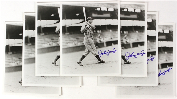 1942-49 Johnny Mize New York Giants Signed 8" x 10" Photos - Lot of 7 (JSA)