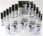 1938-45 Enos Slaughter St. Louis Cardinals Signed 8" x 10" Photos - Lot of 19 (JSA)