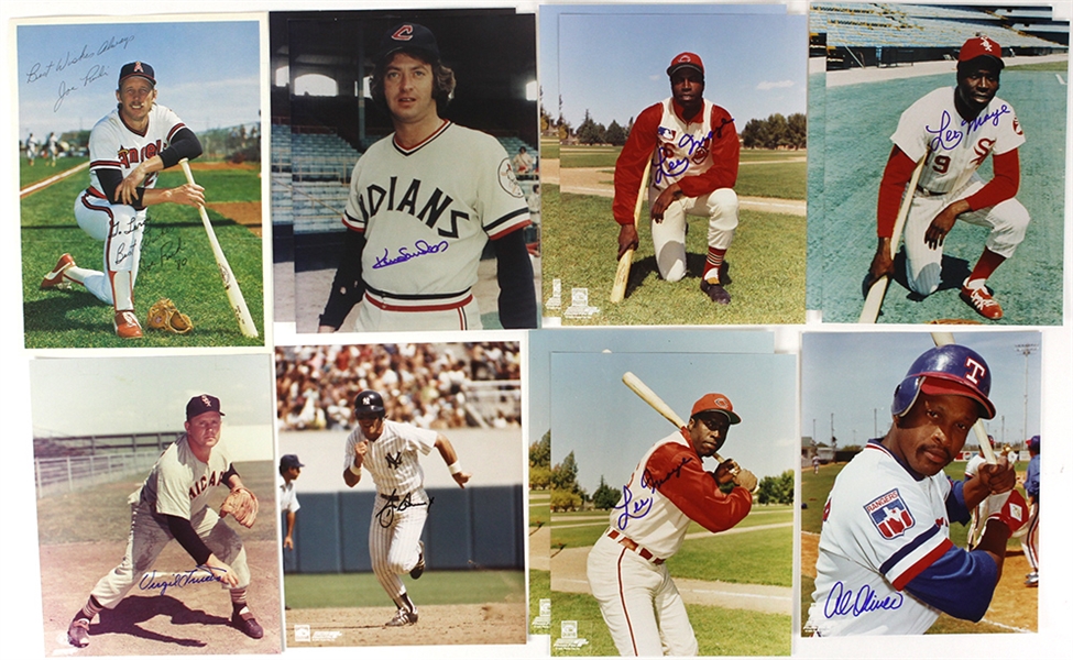 1940s-80s Baseball Signed 8" x 10" Photos - Lot of 90 w/ Enos Slaughter, Herb Score, Don Larsen & More (JSA)