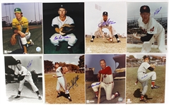 1940's-80's Baseball Signed 8 x 10 Photos - Lot of 90 w/ Enos Slaughter, Herb Score, Don Larsen & More (JSA)