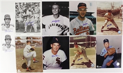 1940's-80's Baseball Signed 8 x 10 Photos - Lot of 90 w/ Enos Slaughter, Herb Score, Don Larsen & More (JSA)