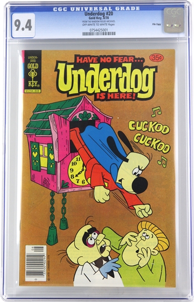 1978 Underdog #20 Gold Key Comics (CGC Universal Slabbed 9.4)