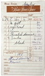 1956-59 Fred Haney Milwaukee Braves Signed Pfister Hotel Room Service Ticket (JSA)
