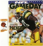 1992 (September 20) Brett Favre 1st Career Green Bay Packers Game Lambeau Field Program & Ticket Stub - Lot of 2