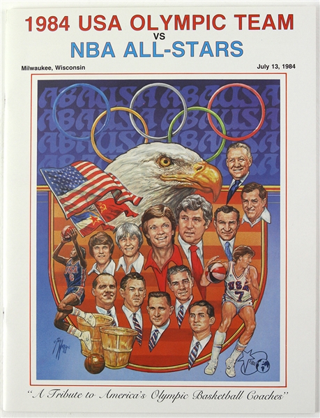 1984 USA Olympic Team vs. NBA All Stars Game Program