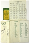 1981 Bart Starr Alan Shepard Signed Vince Lombardi Memorial Golf Classic Program w/ Spectator Pass & Starting Time/Participant List (JSA)