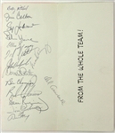 1973 Milwaukee Brewers Multi Signed Peanuts Birthday Card w/ Team Envelope (JSA)