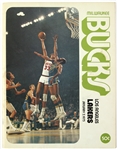 1973 (January 7) Milwaukee Bucks Los Angeles Lakers Multi Signed Program w/ 7 Signatures Including Jerry West, Gail Goodrich, Jon McGlocklin & More (JSA)
