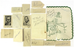 1950s Brooklyn Dodgers Milwaukee Braves Signed Cut Collection - Lot of 15 w/ Eddie Mathews, Don Zimmer, Preacher Roe & More (JSA)