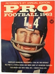 1963 Petersen's 8th Annual Pro Football Magazine w/ YA Title Cover