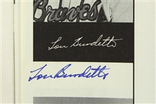 1963 Milwaukee Braves Multi Signed Yearbook w/ 7 Signatures Including Hank Aaron, Eddie Mathews, Warren Spahn & More (JSA)