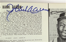 1963 Milwaukee Braves Multi Signed Yearbook w/ 7 Signatures Including Hank Aaron, Eddie Mathews, Warren Spahn & More (JSA)