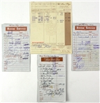 1960s-70s Willie Mays San Francisco Giants Signed Room Serivce Tickets - Lot of 4 (JSA)