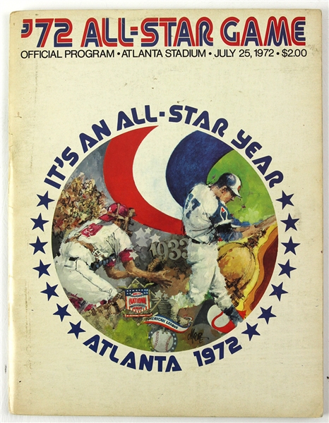 1972 Multi Signed All Star Game Program w/ 12 Signatures Including Roger Maris, Bill Dickey, Robin Roberts & More (JSA)