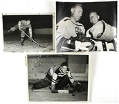 1940s-60s Hockey Original Photography - Lot of 3 w/ Frank Boucher, Jerry Fodey & Fernie Flaman