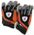 2009 Tank Johnson Cincinnati Bengals Game Worn NFL Equipment Gloves - Lot of 2 (MEARS LOA)